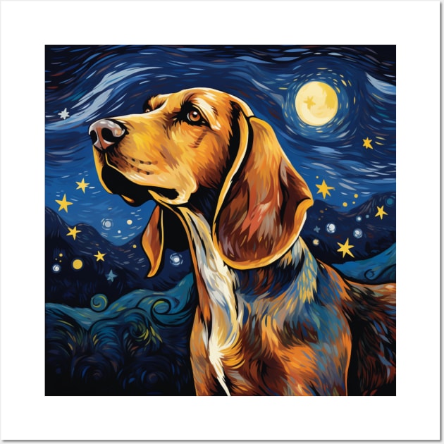 American English Coonhound Painting Wall Art by NatashaCuteShop